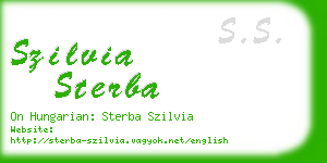 szilvia sterba business card